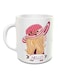 Hello Sweety Printed Coffee Mug White/Pink/Yellow
