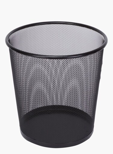 Metallic Bin Black 26.7x28.5x26.5cm
