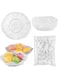KIENAI 200 PCS Stretch Bowl Covers, Reusable PE Elastic Food Storage Covers, Plastic Bowl Covers with Elastic Edging, Stretchable Plastic Food Wraps, Elastic Covers for Storage Containers (Clear)