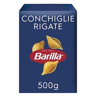 Barilla Conchiglie Rigate Pasta, 500g