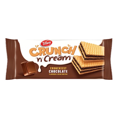 Tiffany, Crunch N Cream, Chocolate Flavoured Cream Wafers, 65g