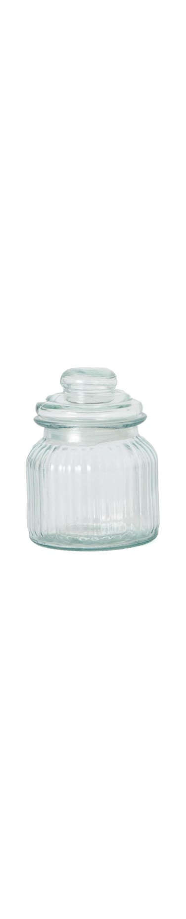 HomeBox Essential Glass Ribbed Jar - 500 ml