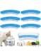 BananaHome 6Packs Cat Dog Fountain Filter Replacement, Washable Animal Water Fountain Filters with 3Filtration System, Compatible for Pet Water Fountain (Blue White, 6pack)