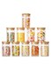 10-Piece Borosilicate Glass Storage Jars With Bamboo Lids Clear 290ml