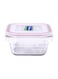 Stream Lined Food Container Clear/Pink 400ml