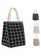 HOMESPON Reusable Lunch Bag Insulated Lunch Box Canvas Fabric with Aluminum Foil, Lunch Tote Handbag for Women,Men,School, Office Black