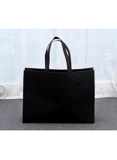 Readygoo Foldable Shopping Bag - 10 Pieces, 35 x25x11cm, (Black)