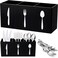Suzile Acrylic Cutlery Storage Organizer Bin - 3 Section Silverware Caddy for Kitchen