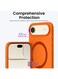 Mobcos iPhone 17 Air Orange Elite Ring Premium Silicone MagSafe Case for iPhone   Silky Soft Touch   Military-Grade Shockproof Protection   Strong Magnetic Compatibility   Luxury Slim Cover