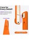 Mobcos iPhone 17 Air Orange Elite Ring Premium Silicone MagSafe Case for iPhone   Silky Soft Touch   Military-Grade Shockproof Protection   Strong Magnetic Compatibility   Luxury Slim Cover