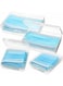 4 Pack Portable Mask Storage Case - Dustproof Organizer for Disposable &amp; Reusable Face Masks, Clear Plastic Box with Lid for Pollution Prevention