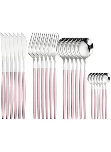Kitchen Stainless Steel Cutlery Set, 24 Pieces
