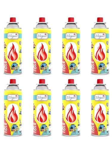8 Piece Butane Gas Cartridge 220g - 400ml