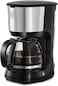 Black+Decker 750W 10 Cup Coffee Maker/Coffee Machine With Glass Carafe For Drip Coffee, Silver/Black - Dcm750S-B5