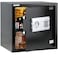Rubik Safe Box, Digital Lock with Key, Large Capacity, Suiteable for Home Office, Protects Cash Money Documents (RB-35EGX, 35x38x30cm) Black