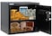 Rubik Safe Box, Digital Lock with Key, Large Capacity, Suiteable for Home Office, Protects Cash Money Documents (RB-35EGX, 35x38x30cm) Black
