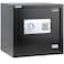 Rubik Safe Box, Digital Lock with Key, Large Capacity, Suiteable for Home Office, Protects Cash Money Documents (RB-35EGX, 35x38x30cm) Black