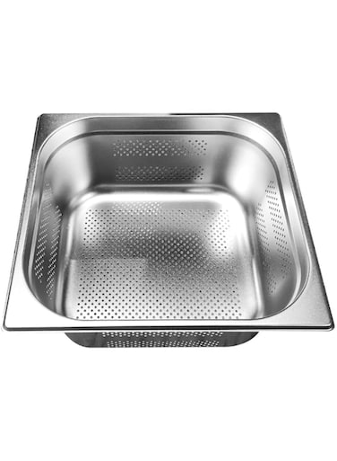 Vague Stainless Steel 2/3 Perforated Gastronorm Pan, 150 mm Size