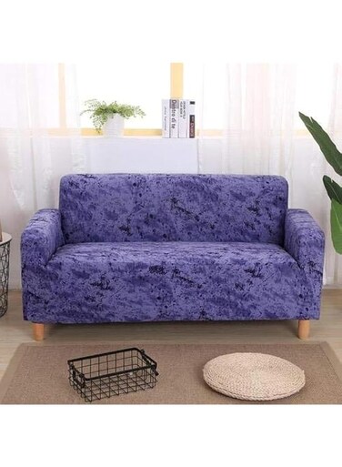 Home Decor,Sofa cover Three Seater,Marble Purple Design