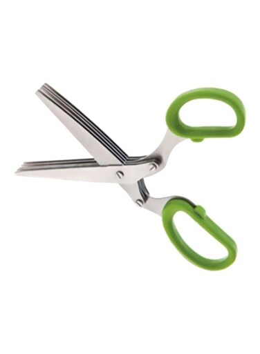 Vegetable Cutting Scissors Silver/Green