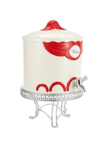 Harmony Red Water Dispenser With Metal Rack - 1 Pieces