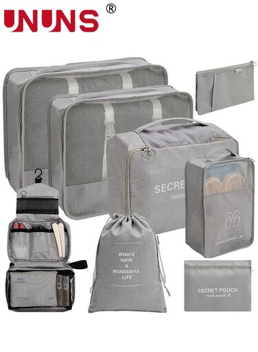 Travel Organizer,8 Pcs Luggage Organizer Packing Cubes Set For Travel Bag Luggage,Travel Essential Bag For Clothes Shoes Cosmetics Toiletries