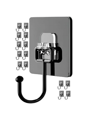 LILINOVOS Heavy duty wall hook adhesive hook, waterproof and rust resistant, suitable for home, office, bathroom, shower, kitchen door, nail free adhesive hanger, robe, towel hook