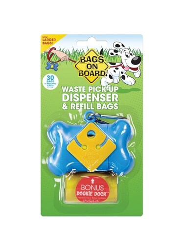 Bags on Board BOB - Dispenser Bone &amp; Refill Blue 30bags