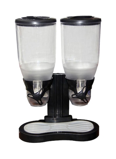 Double Cereal Dispenser Black