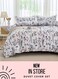 Home King size 6-piece Grey-white bedding set featuring a botanical floral design duvet cover.