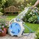 Compact Garden Hose Reel Set 15m with Multi-Function Spray Gun Blue