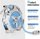 Compact Garden Hose Reel Set 15m with Multi-Function Spray Gun Blue