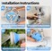 Compact Garden Hose Reel Set 15m with Multi-Function Spray Gun Blue