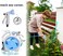 Compact Garden Hose Reel Set 15m with Multi-Function Spray Gun Blue
