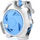 Compact Garden Hose Reel Set 15m with Multi-Function Spray Gun Blue