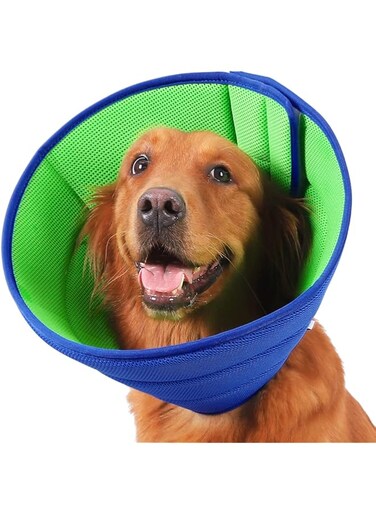 Extra Soft Dog Cone for Dogs After Surgery, Breathable Dog Cones for Large Medium Small Dogs and Cats, Adjustable Dog Recovery Collar for Pets, Lightweight E-Collars for Dogs, Elizabethan Collar (4)