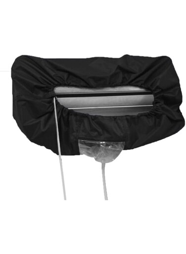 Numeo Air Conditioner Waterproof Cleaning Cover, DIY Dust Washing Clean Protector Bag for Air Conditioner, Black+320 * 60 With 3 Meters Water Pipe（2-3P）