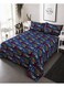 Queen Size Music Print Bedsheet Set 3PCS &acirc;&euro;&ldquo; 125 GSM Soft Breathable Fabric, Fade Resistant &amp; Durable Bedding with 2 Pillow Covers, 220x220 CM