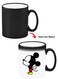 Color Changing Heat Sensitive Ceramic Mug, Image Revealed When HOT Liquid is Added! Mickey Kissing