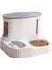 Joyzzz Automatic Dog Feeder, Cat Feeder and Water Dispenser with Distributor,Large Capacity Gravity Cat Bowl with Natural Gravity Feeding Supplies, 2 in 1 Automatic Feeder for Cats and Dogs