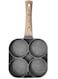 Hole Omelet Pan for Burger Eggs Ham Pancake Maker Wooden Handle Frying Pot Non-Stick Cooking Breakfast