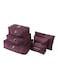 6-Piece Travel Laundry Organizer Bag Wine Red 31x20x2cm
