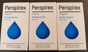 PERSPIREX THREE PACKS of Underarm Roll-On Antiperspirant
