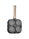 lingqing 4 Hole Omelet Pan, Eco Friendly Non Slip Wooden Handle Frying Pot, Non-Stick Cooking Breakfast Maker, Multifunction Pot Egg Omelet Pan Mold, Kitchen, Restaurant