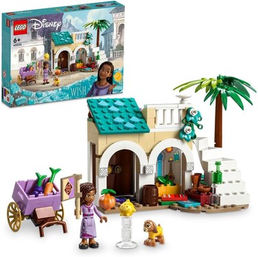 Lego 43223 Disney Wish Asha In The City Of Rosas, Wish Movie Set with Asha Minidoll, Valentino Goat Toy and Star Figures, Gift For 6 Plus Year Old Kids, Ramadan Gift Idea For Girls &amp; Boys