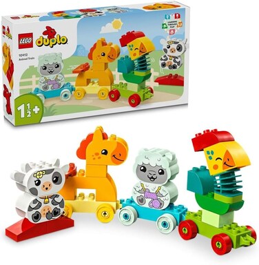 Lego Duplo My First Animal Train Toy For Toddlers, Creative Bricks Learning Set with Rooster, Horse, Lamb &amp; Cow Farm Animals, Birthday Gift For Nature-Loving Boys &amp; Girls Aged 1.5 Plus Years Old 10412