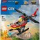 Lego City Fire Rescue Helicopter Toy For 5 Plus Year Old Boys &amp; Girls, Vehicle Building Set with Firefighter Pilot Minifigure, Imaginative Play Gift For Kids 60411