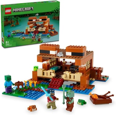 Lego Minecraft The Frog House Building Toy, Gift For Girls and Boys &amp; Kids Aged 8 Plus Years Old, Gaming Construction Set with Characters and Animal Mob Figures 21256