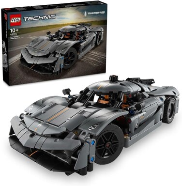Lego Technic Koenigsegg Jesko Absolut Grey HypeRCar, Race Car Building Toy Set For Boys, Girls &amp; Kids Aged 10 Plus, Buildable Vehicle Model Kit, Introduction To Engineering, Birthday Gift Idea 42173