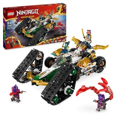 Lego Ninjago Ninja Team Combo Vehicle 4-In-1 Ninja Adventure Toy, with 2 Motorbikes, Glider and 6 Minifigures Incl. Characters Lloyd, Nya and Cole, Birthday Gift For 9 Plus Year Old Boys &amp; Girls 71820